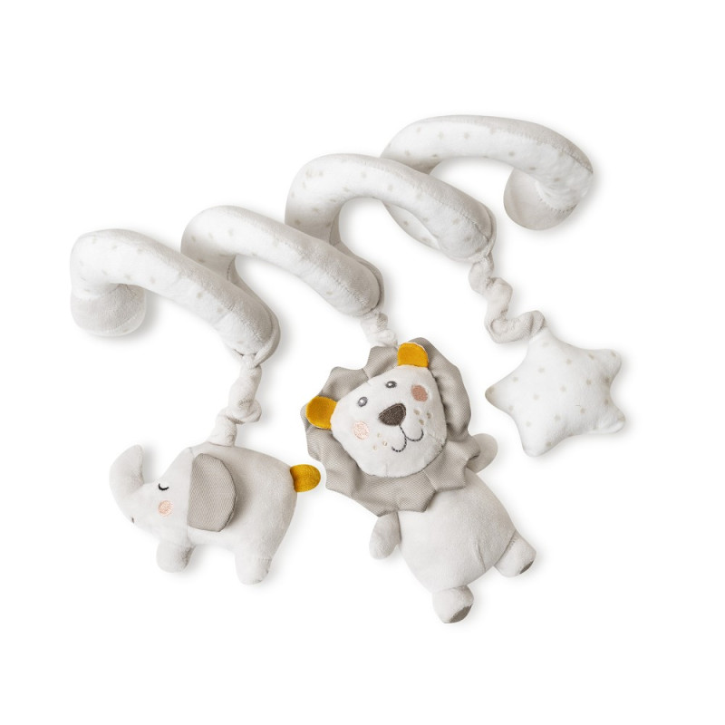 Espiral com várias formas penduradas Tigre