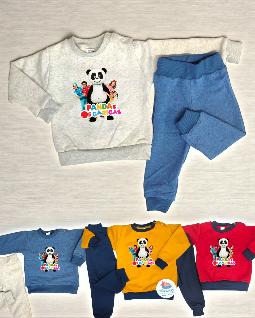 Conjunto cardado Panda e os Caricas - EXCLUSIVO PIRRALHOS