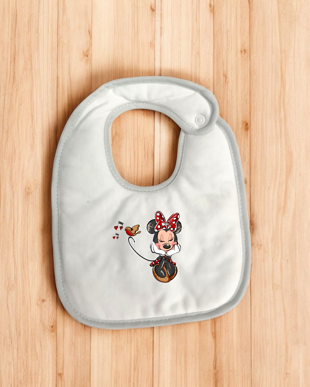 Babete impermeável Minnie Música - 15 cores à escolha, Exclusivo Pirralhos