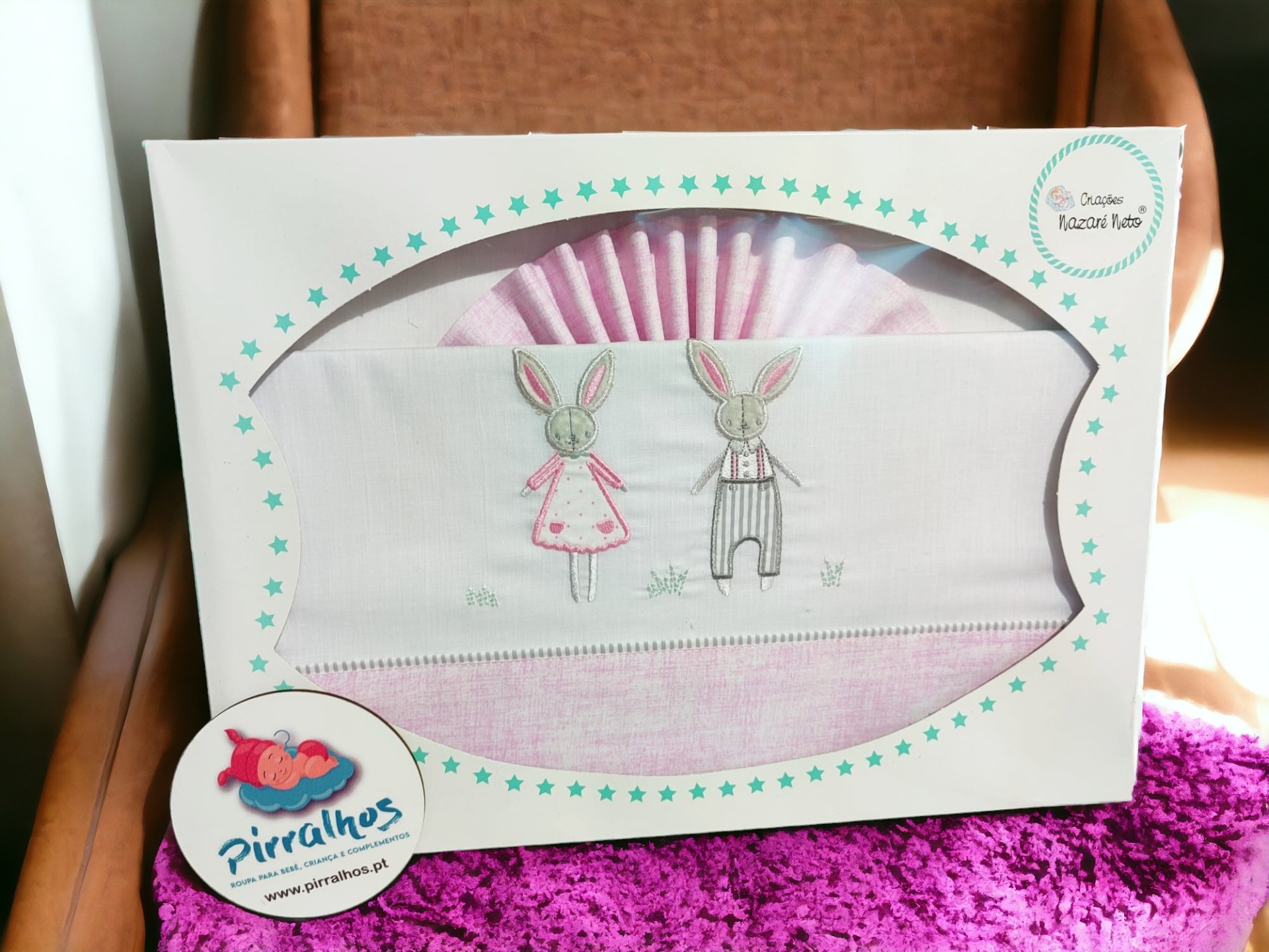 Lençóis de algodão berço MAXI Pai e Mãe