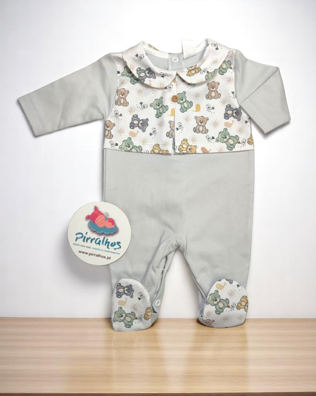 Babygrow de algodão Ursinhos