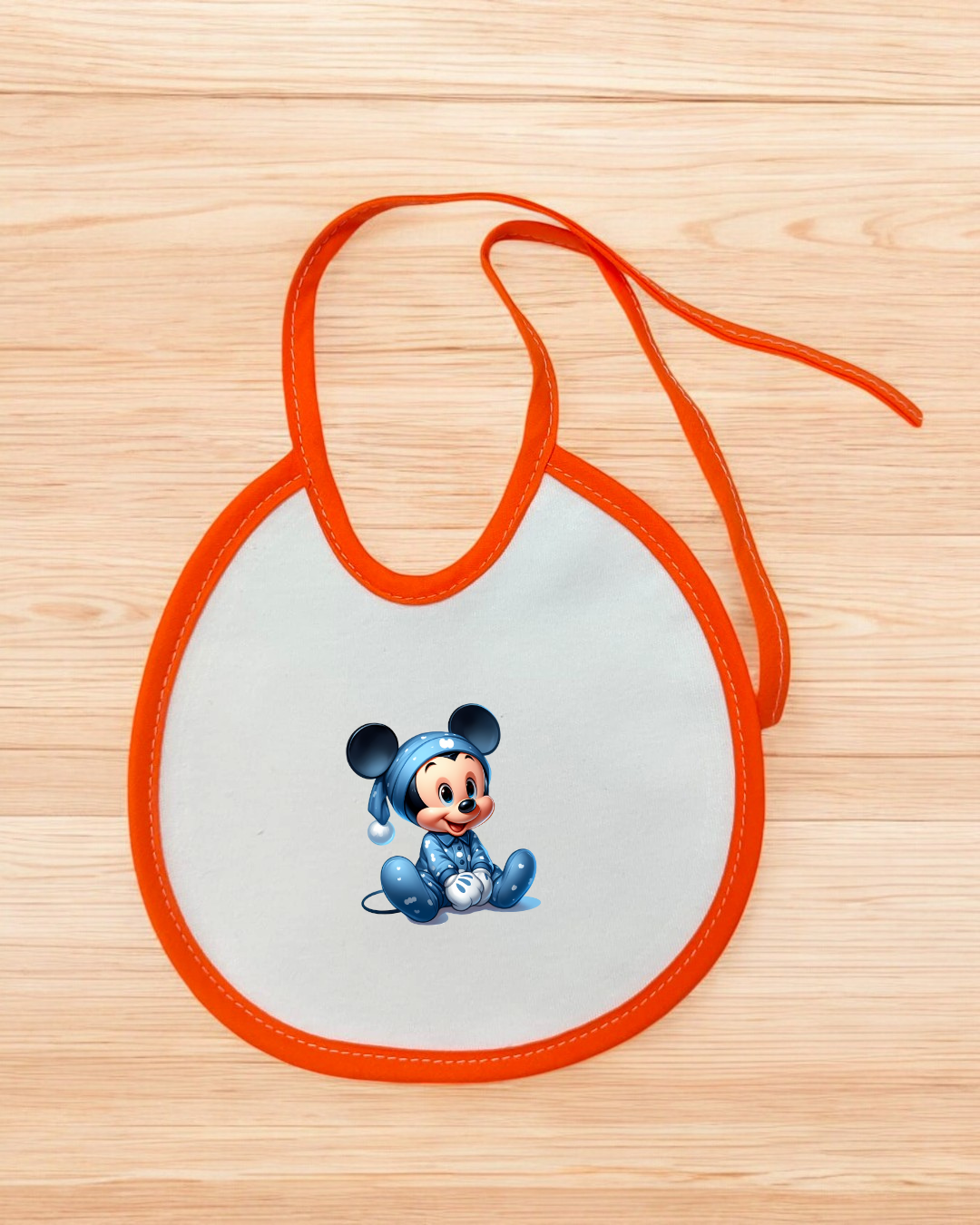 Babete impermeável redondo Mickey Pijama - 12 cores à escolha, Exclusivo Pirralhos