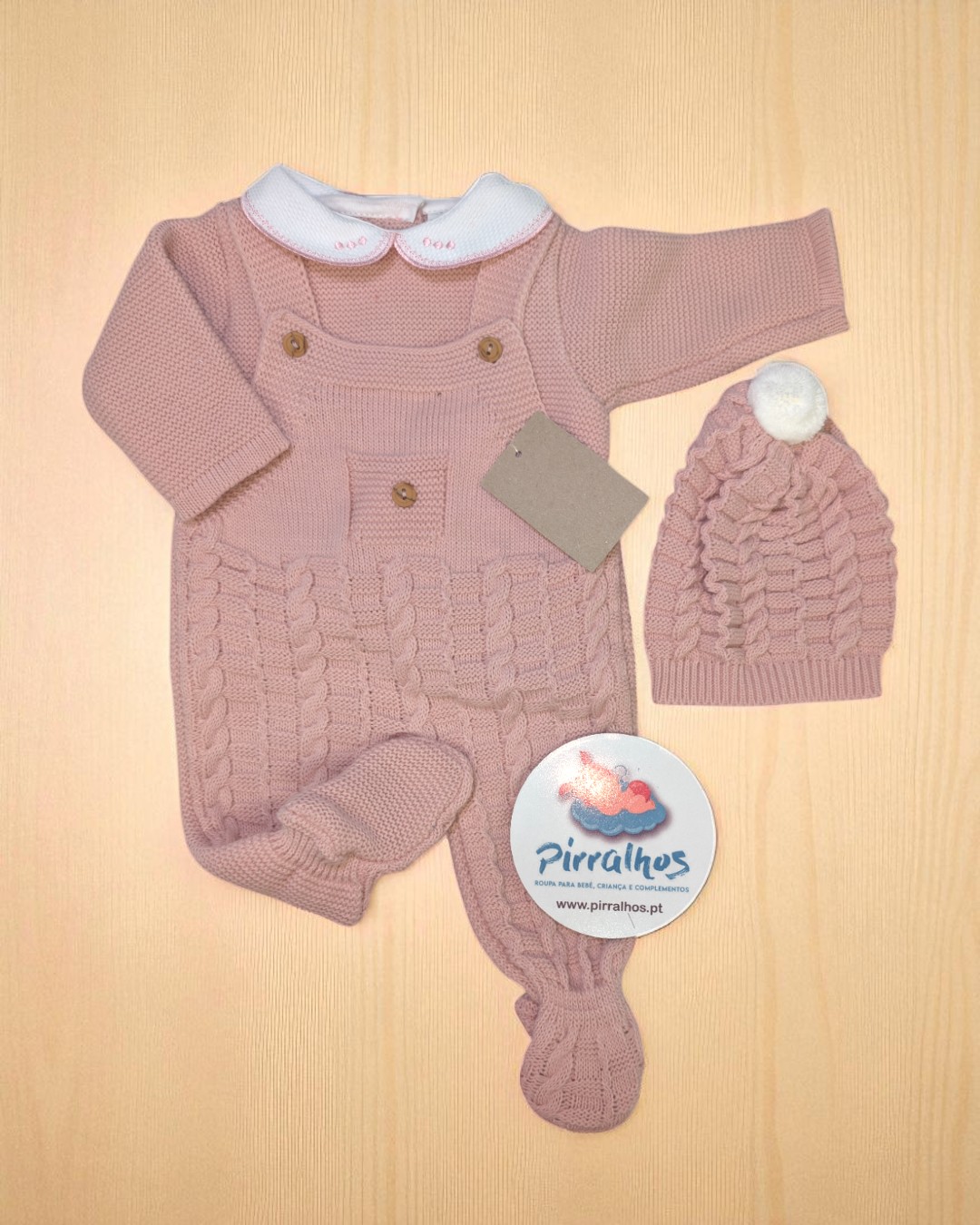 Conjunto de jardineira Botões