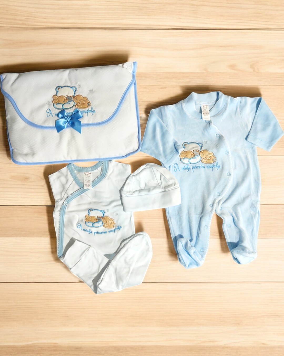 Conjunto de primeira roupa de veludo Família