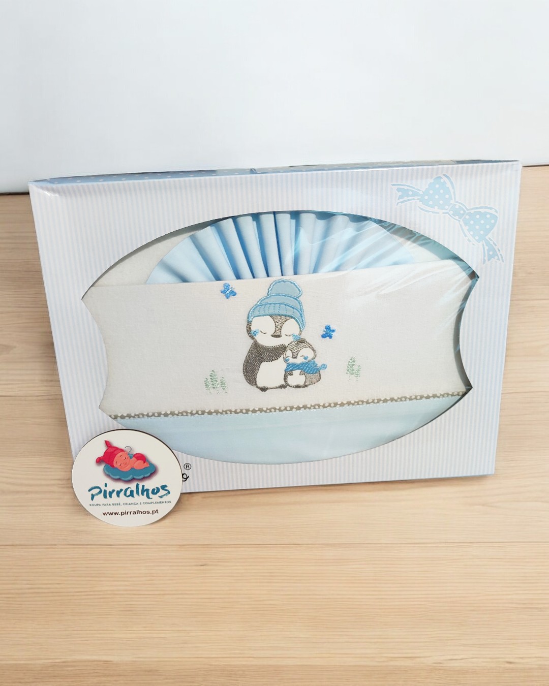 Conjunto lençóis de coralina (térmicos) Pinguins -  NEXT TO ME/ alcofa