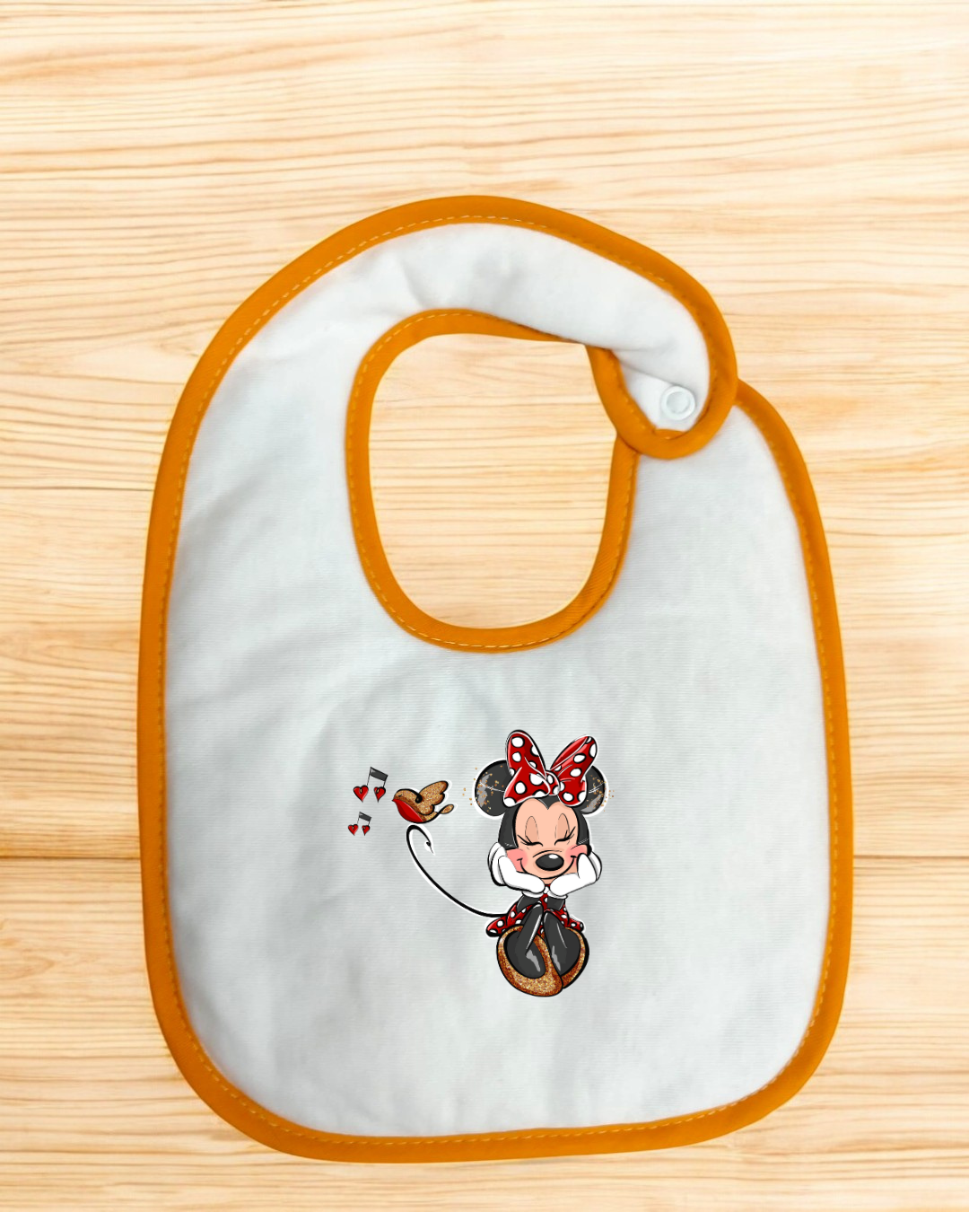 Babete impermeável Minnie Música - 15 cores à escolha, Exclusivo Pirralhos