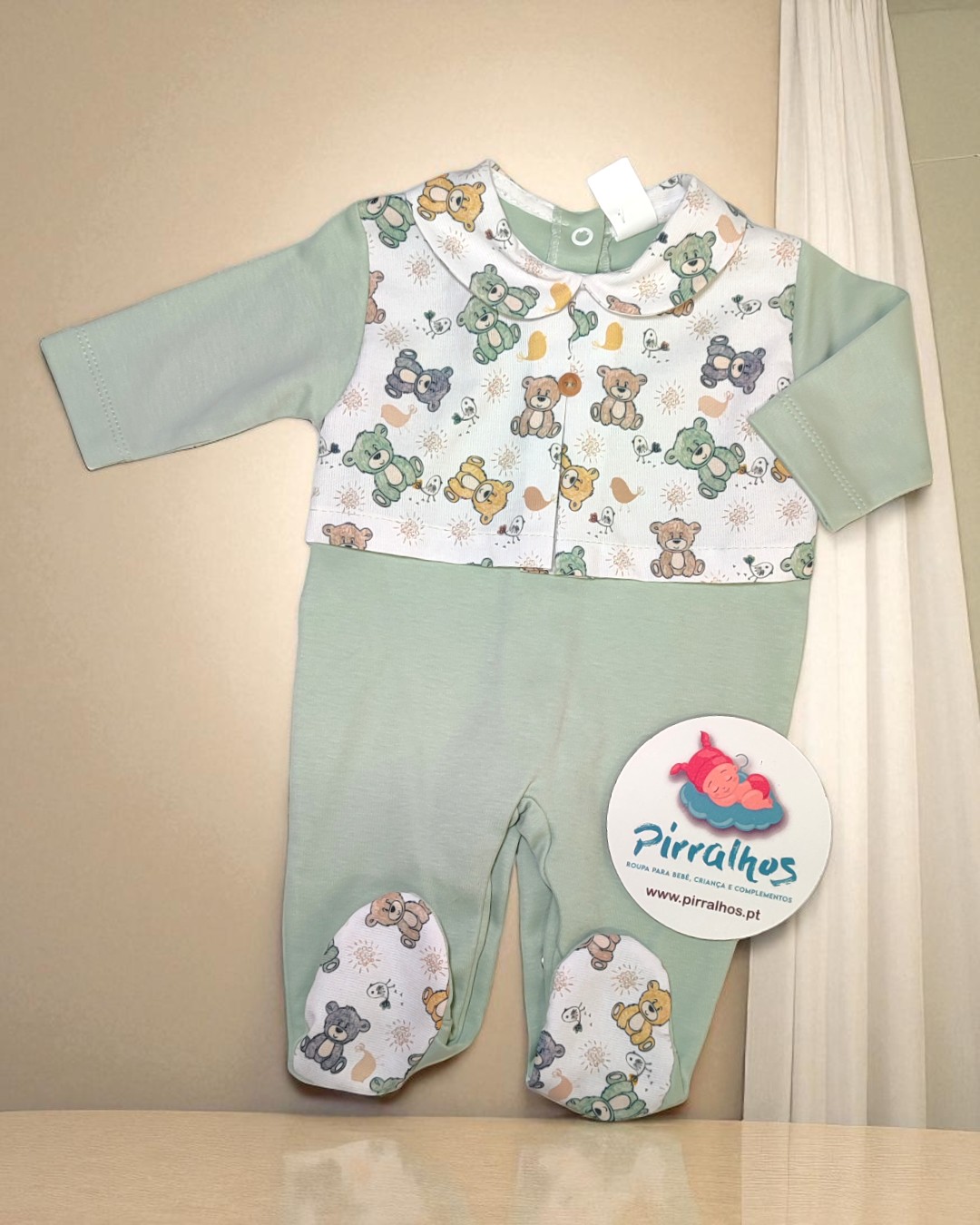 Babygrow de algodão Ursinhos