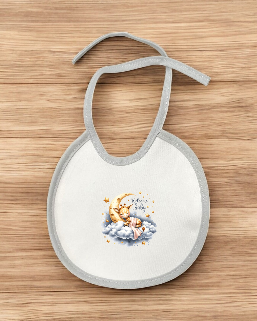 Babete impermeável redondo Welcome Baby - 12 cores à escolha, Exclusivo Pirralhos