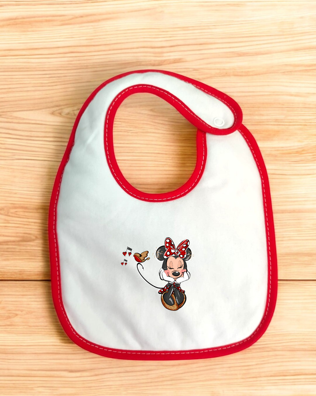 Babete impermeável Minnie Música - 15 cores à escolha, Exclusivo Pirralhos