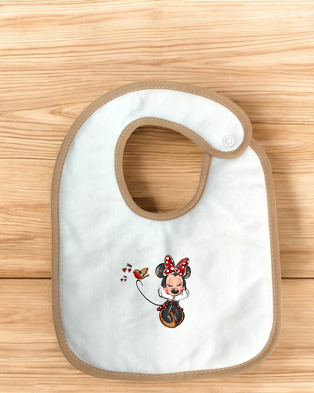 Babete impermeável Minnie Música - 15 cores à escolha, Exclusivo Pirralhos