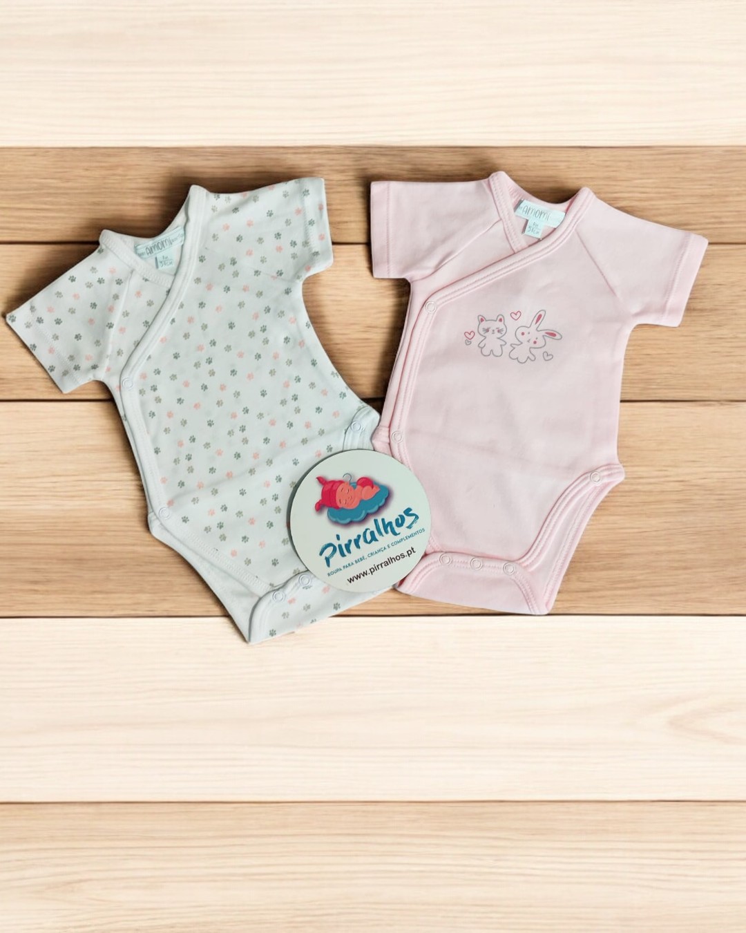 Pack de 2 bodys coelhinhos e patinhas