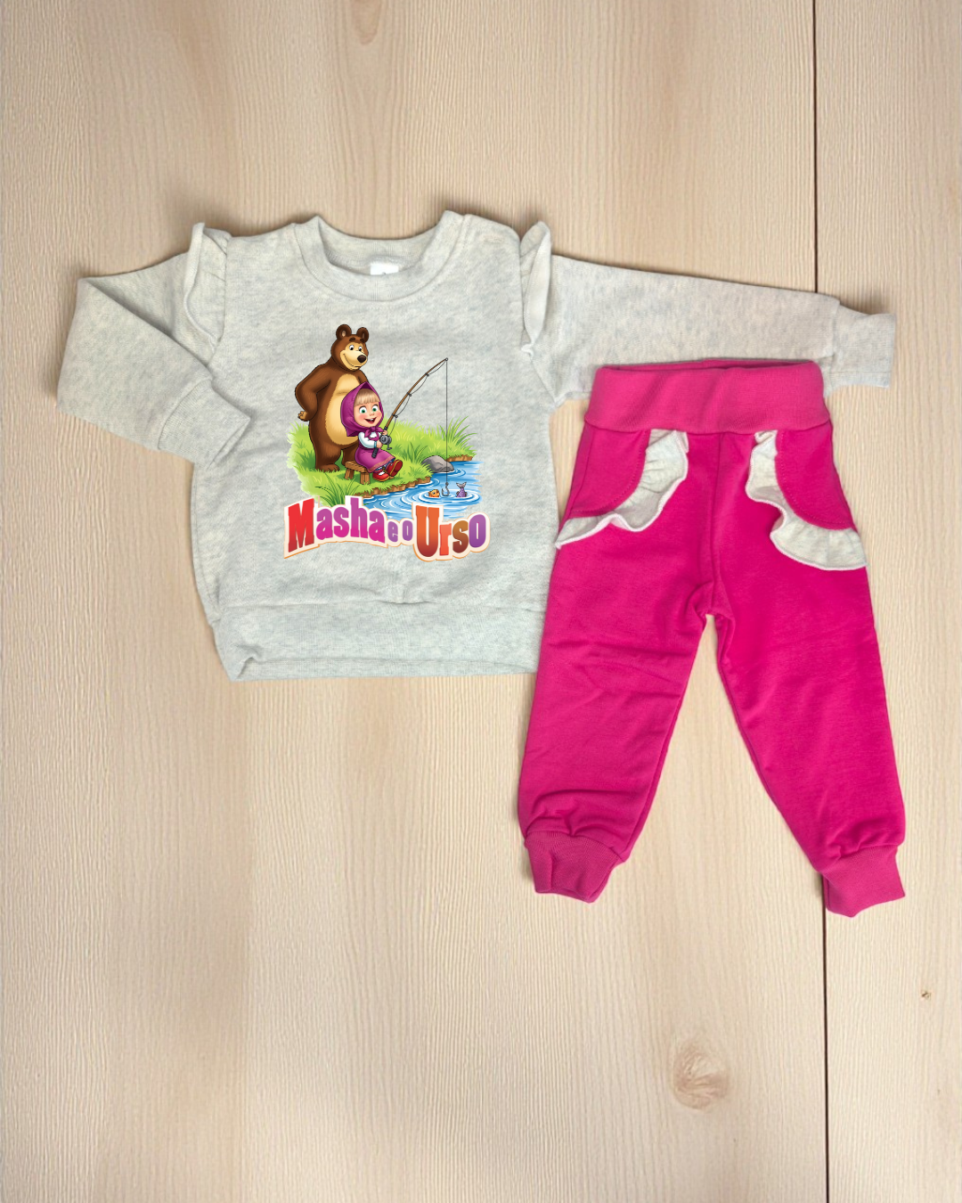 Conjunto cardado Masha e urso - EXCLUSIVO PIRRALHOS