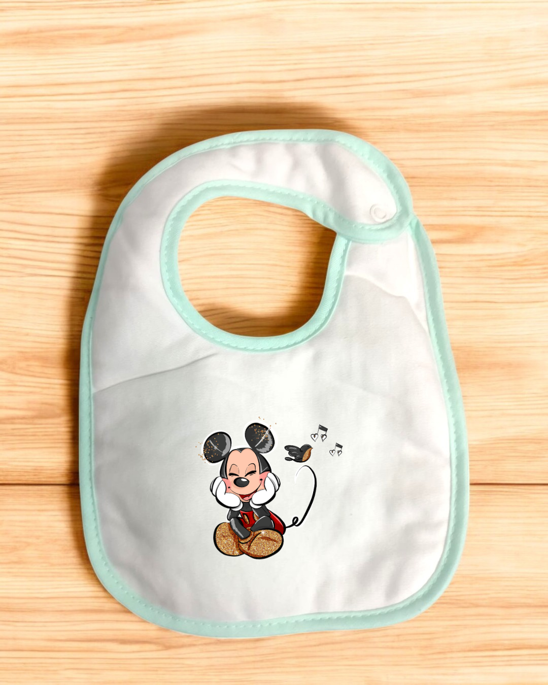 Babete impermeável Mickey Música - 15 cores à escolha, Exclusivo Pirralhos