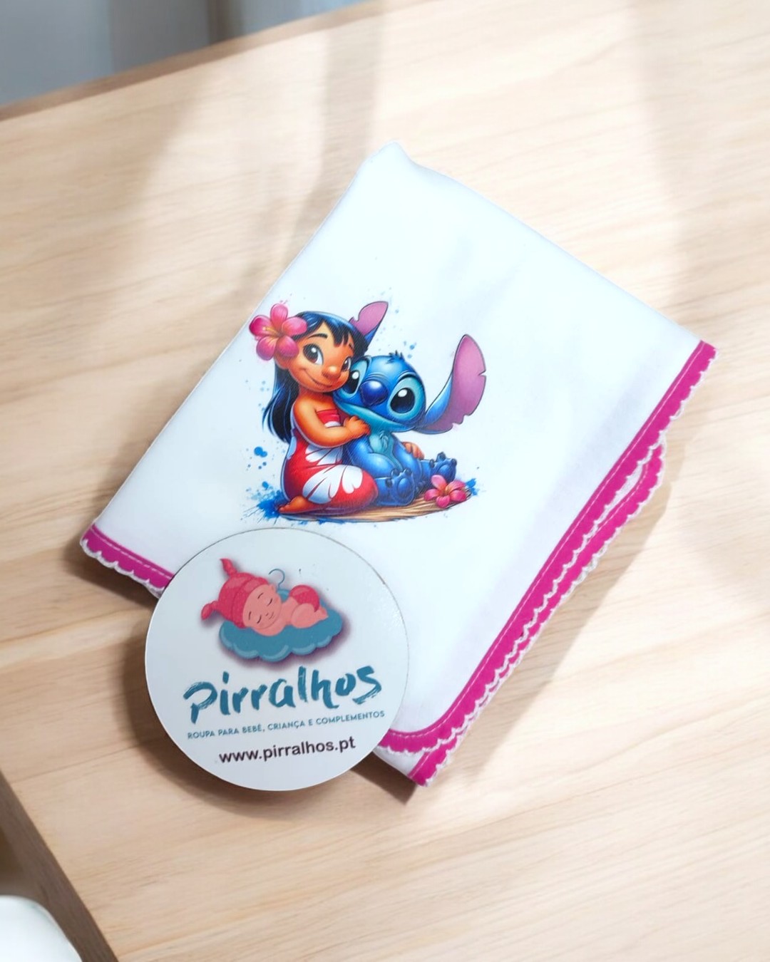 Fralda de algodão Lilo e Stitch - EXCLUSIVA PIRRALHOS - 14 cores à escolha