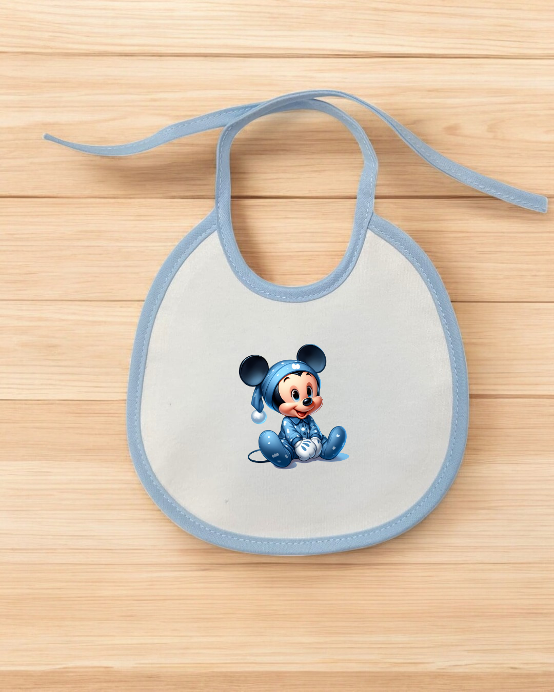 Babete impermeável redondo Mickey Pijama - 12 cores à escolha, Exclusivo Pirralhos