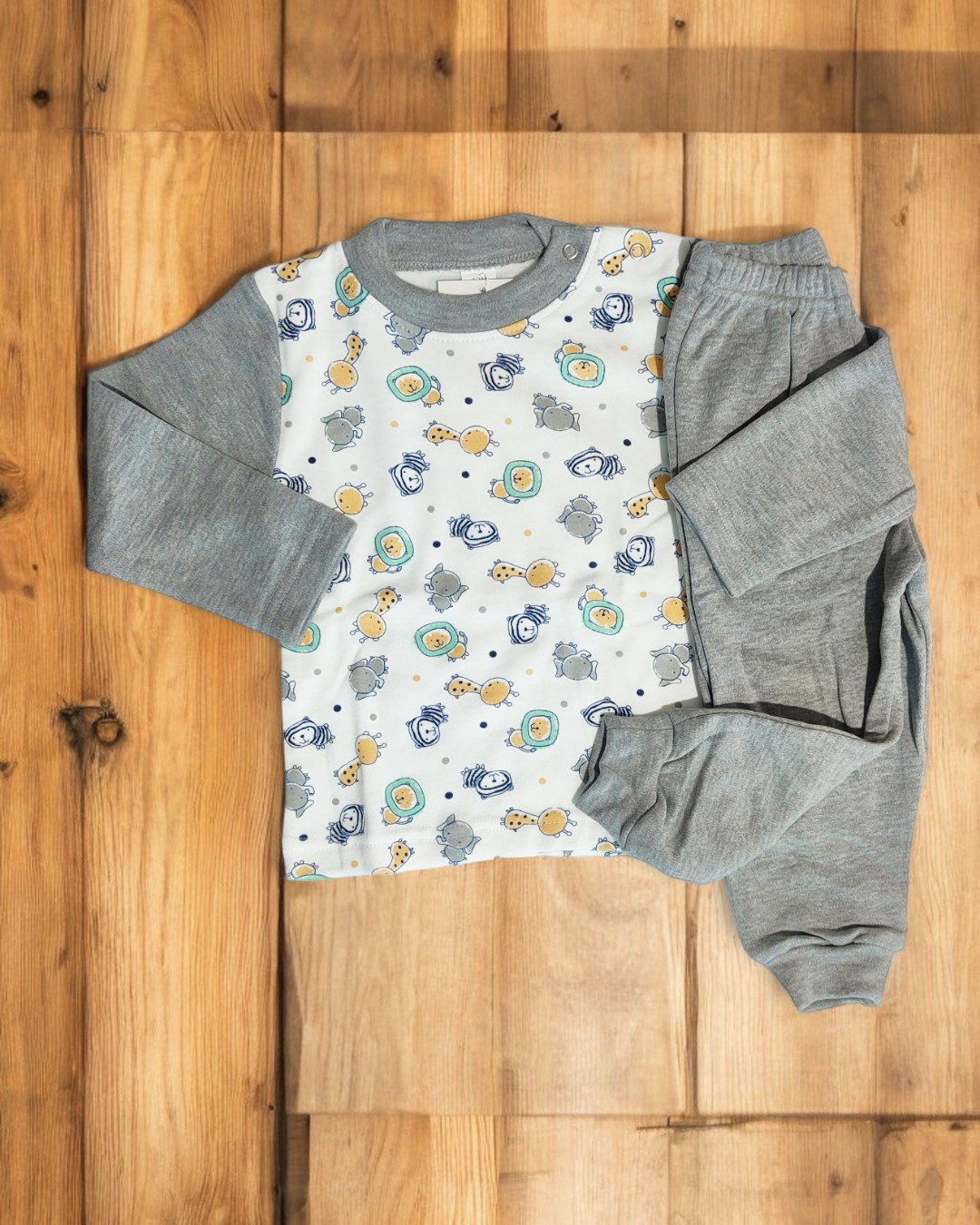 Pijama de algodão cardado