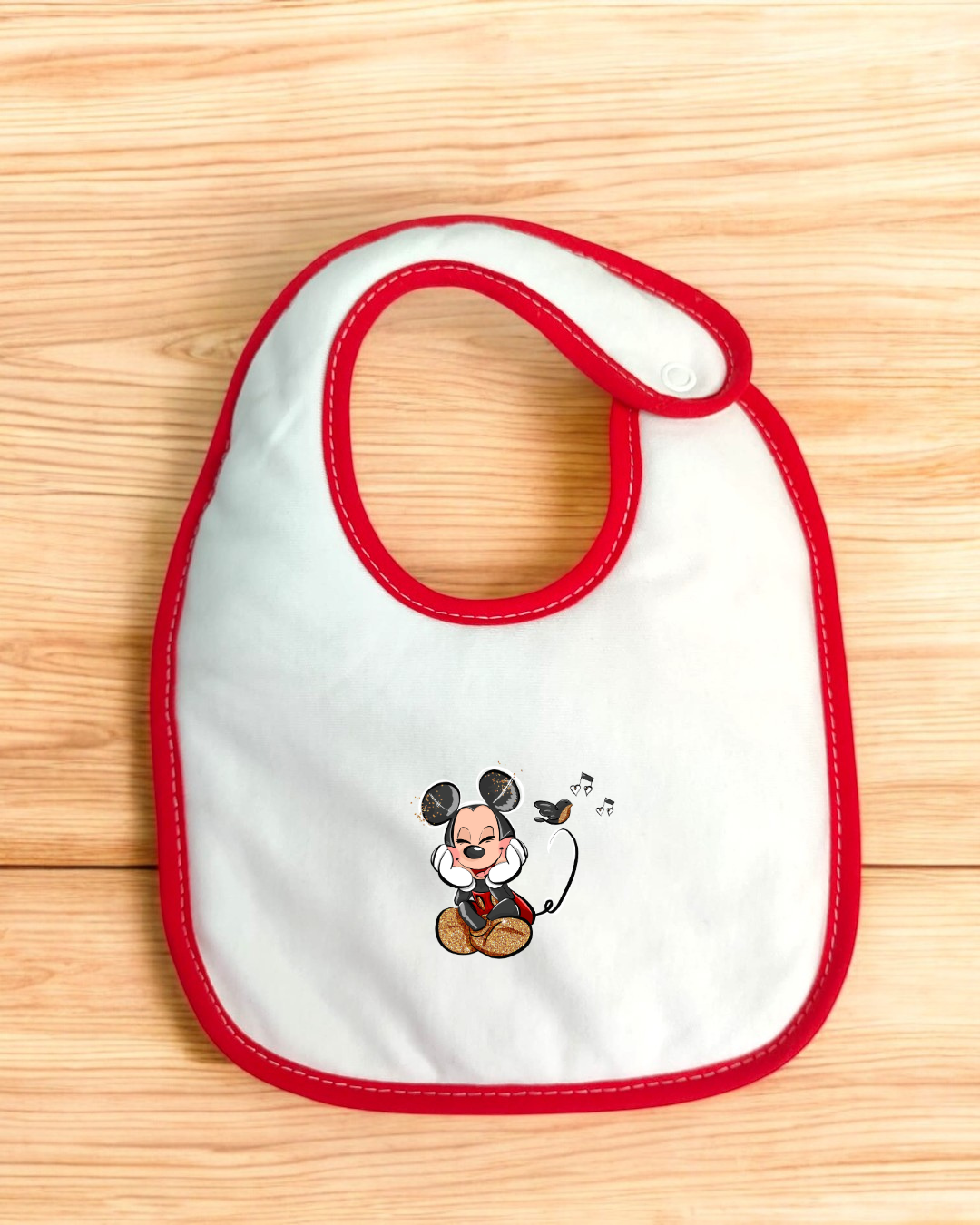 Babete impermeável Mickey Música - 15 cores à escolha, Exclusivo Pirralhos
