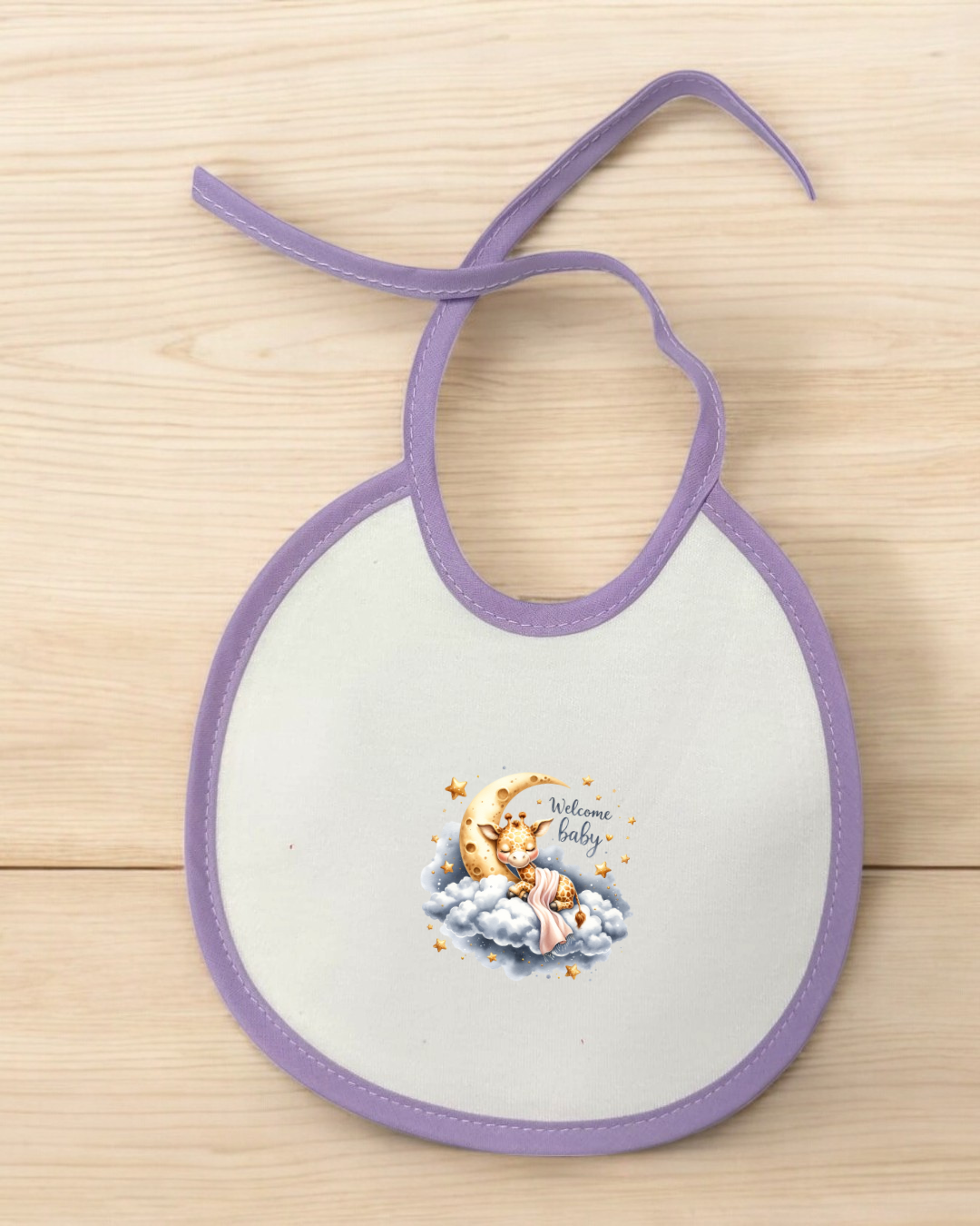 Babete impermeável redondo Welcome Baby - 12 cores à escolha, Exclusivo Pirralhos