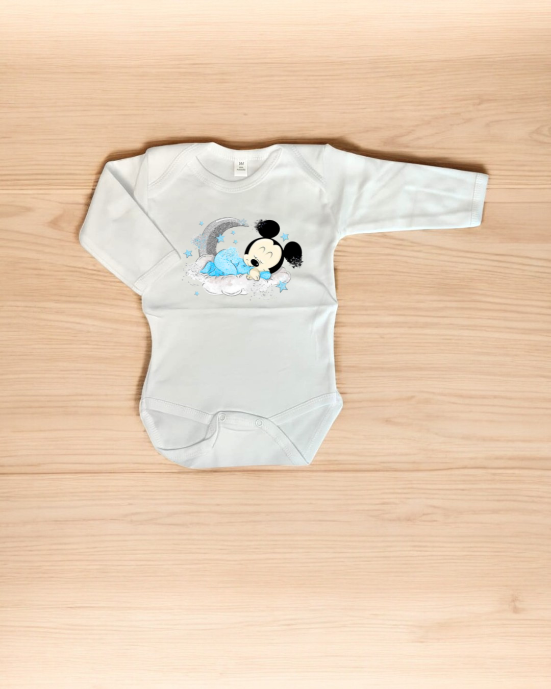Body cardado - Mickey na lua - Exclusivo Pirralhos