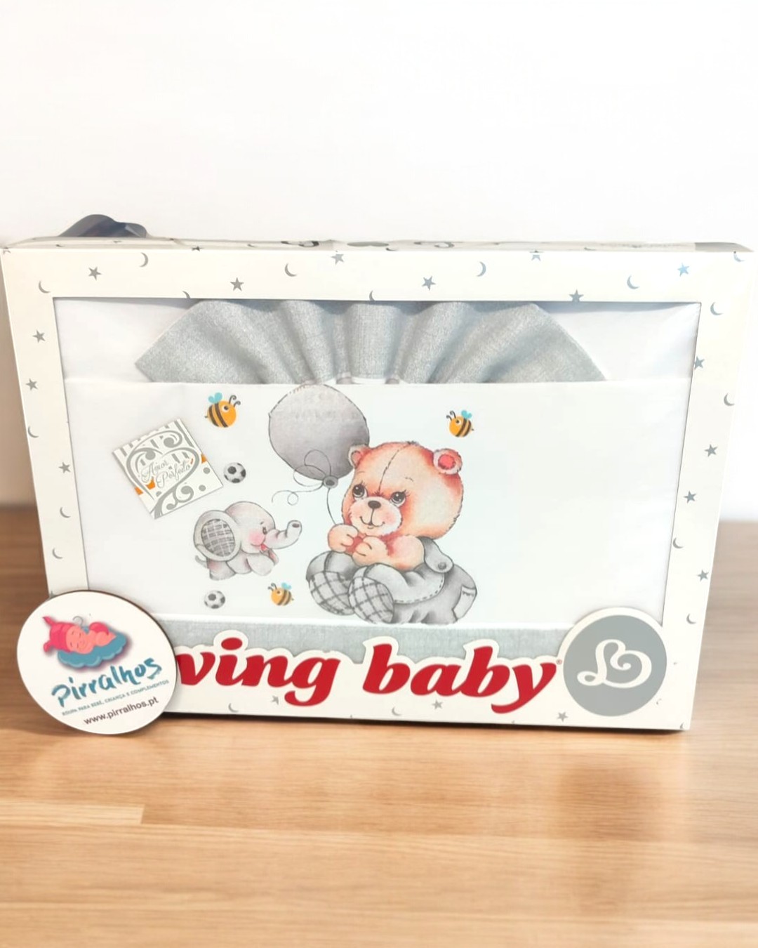 Lençóis de algodão Ursinho com elefante- Next to me / alcofa