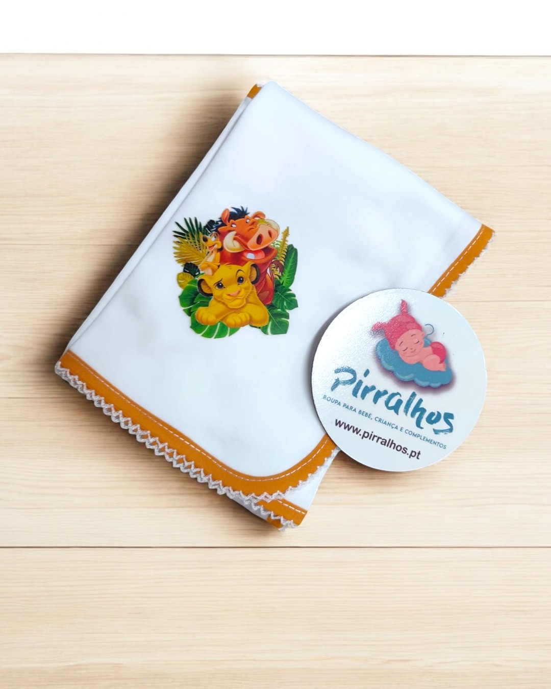 Fralda de algodão Timon e Pumba - EXCLUSIVA PIRRALHOS - 14 cores à escolha