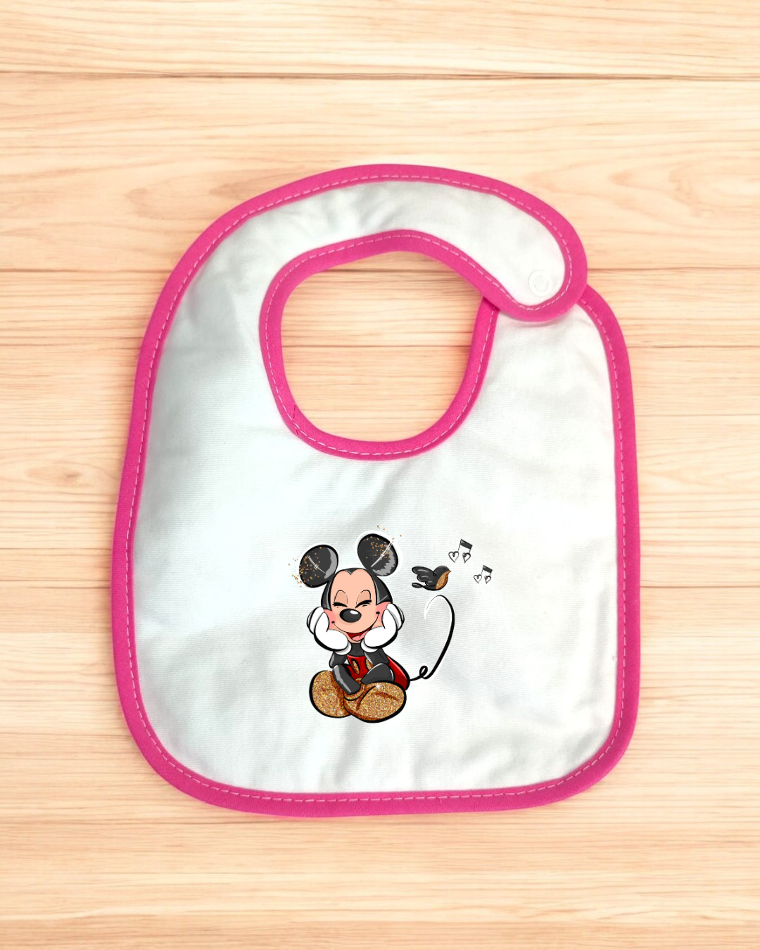 Babete impermeável Mickey Música - 15 cores à escolha, Exclusivo Pirralhos