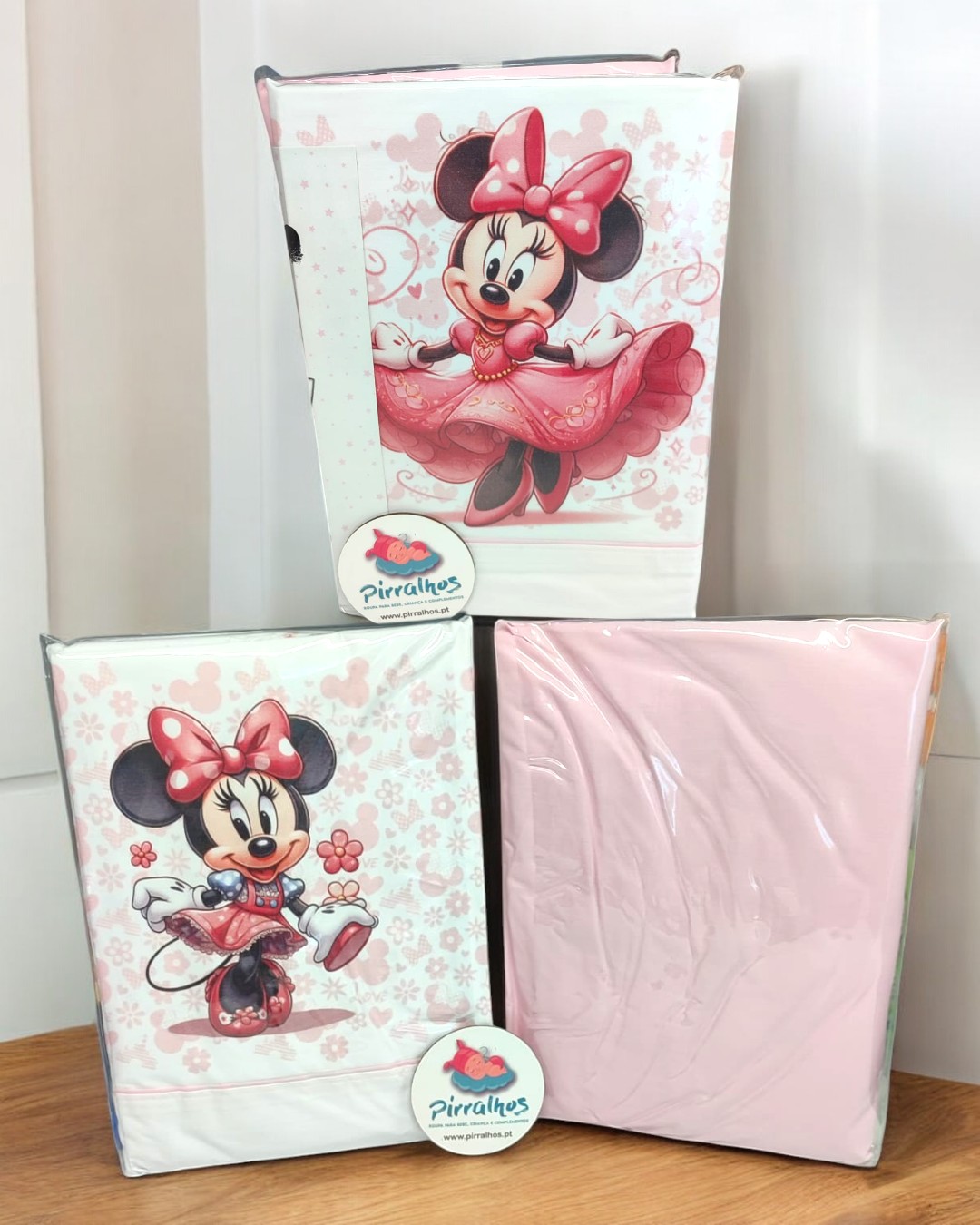 Lençóis de algodão Minnie Vestido  - cama até 105cm de largura