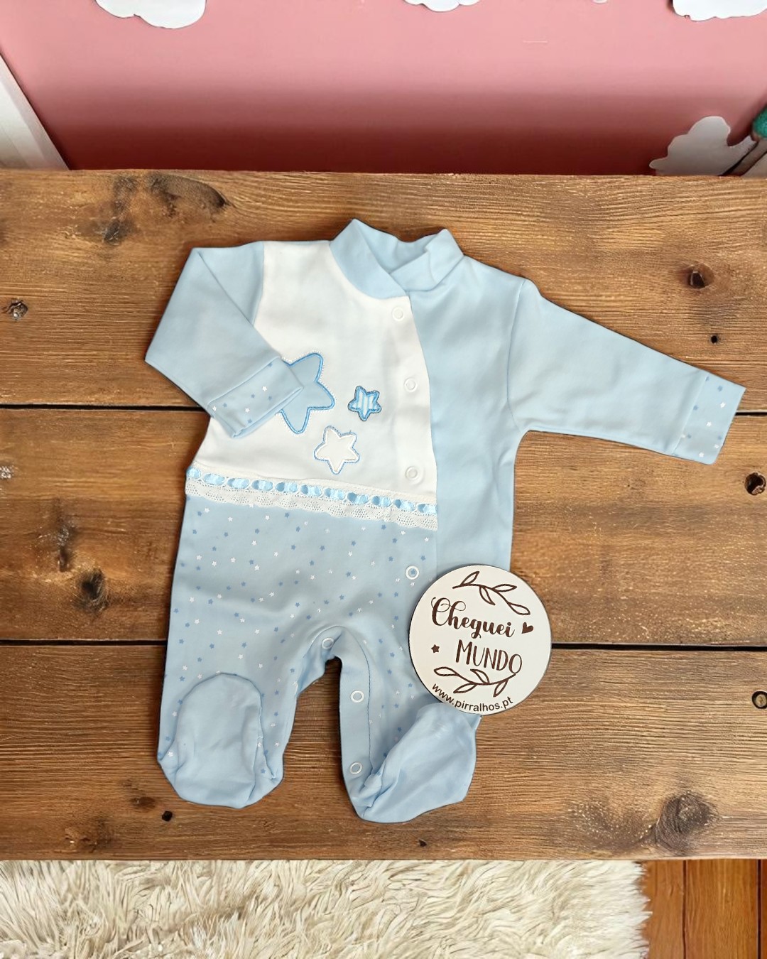 Babygrow de algodão Estrelas