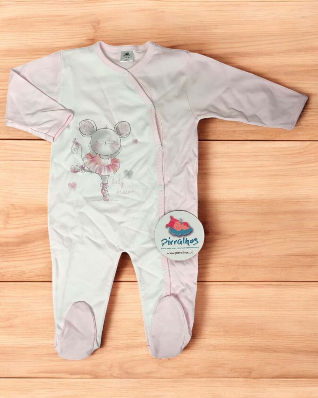 Babygrow de algodão ratinha bailarina