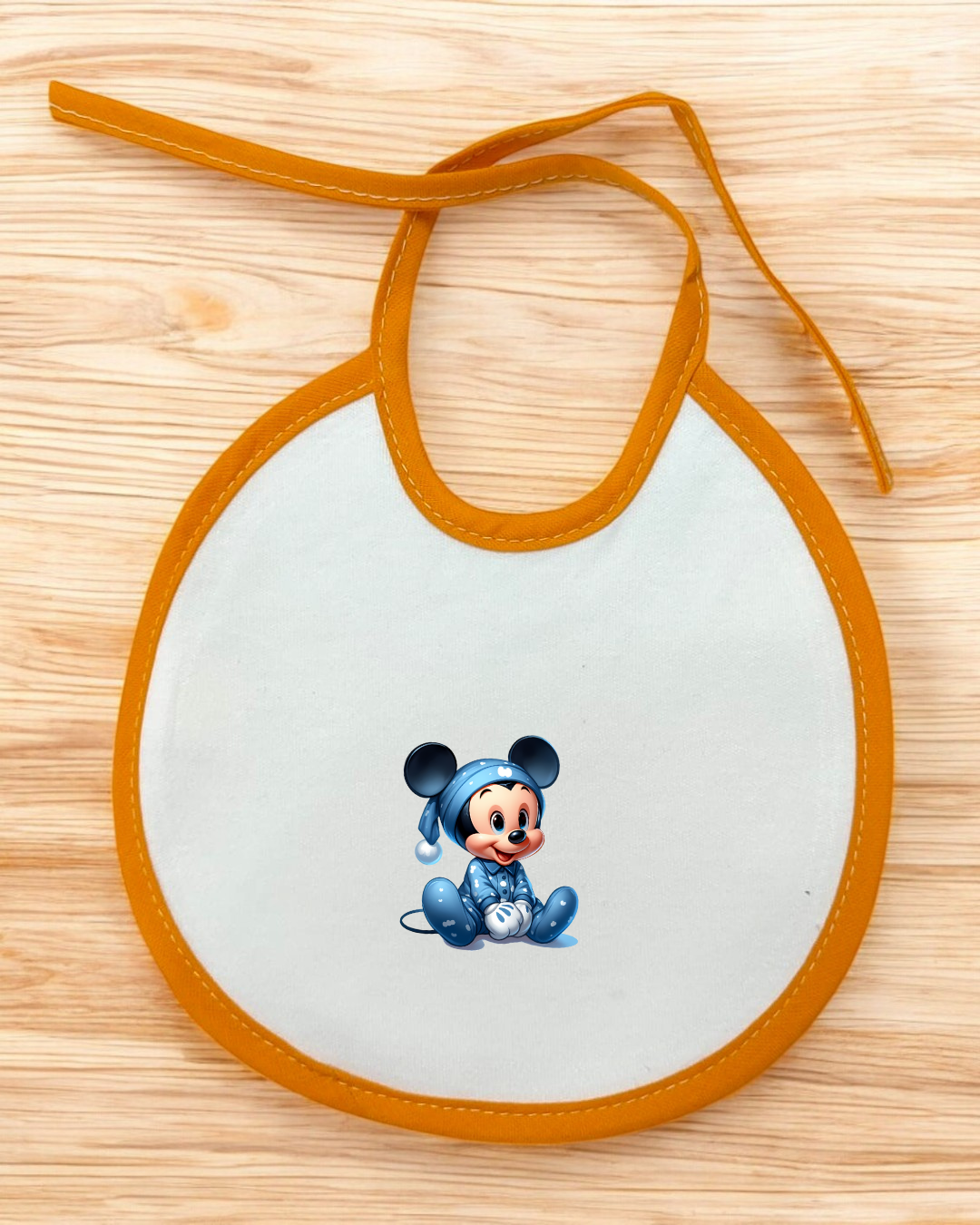 Babete impermeável redondo Mickey Pijama - 12 cores à escolha, Exclusivo Pirralhos