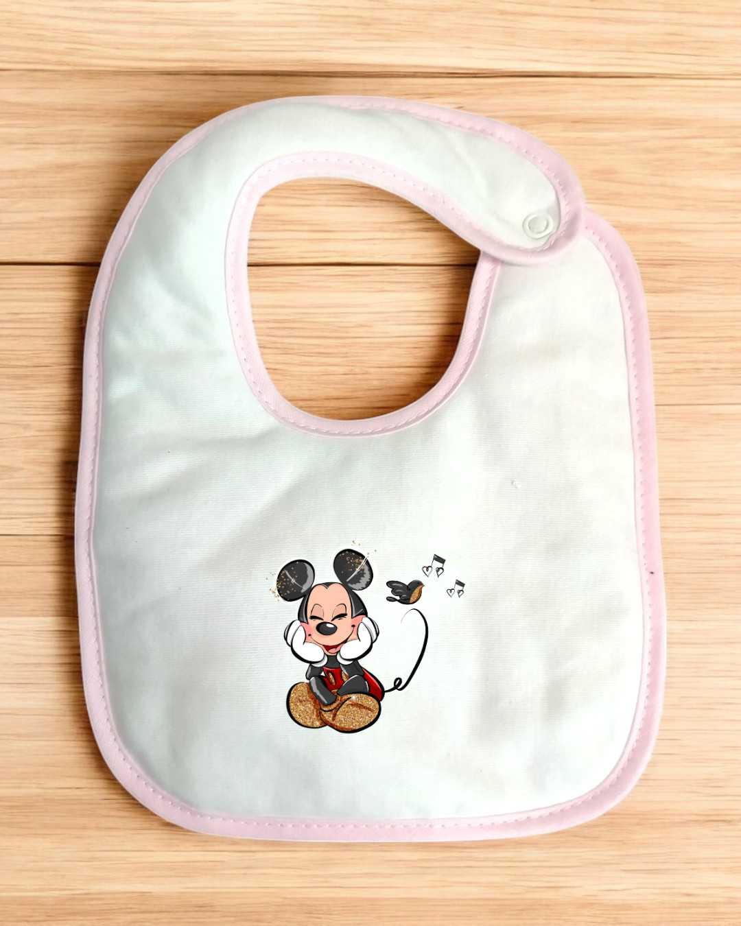 Babete impermeável Mickey Música - 15 cores à escolha, Exclusivo Pirralhos