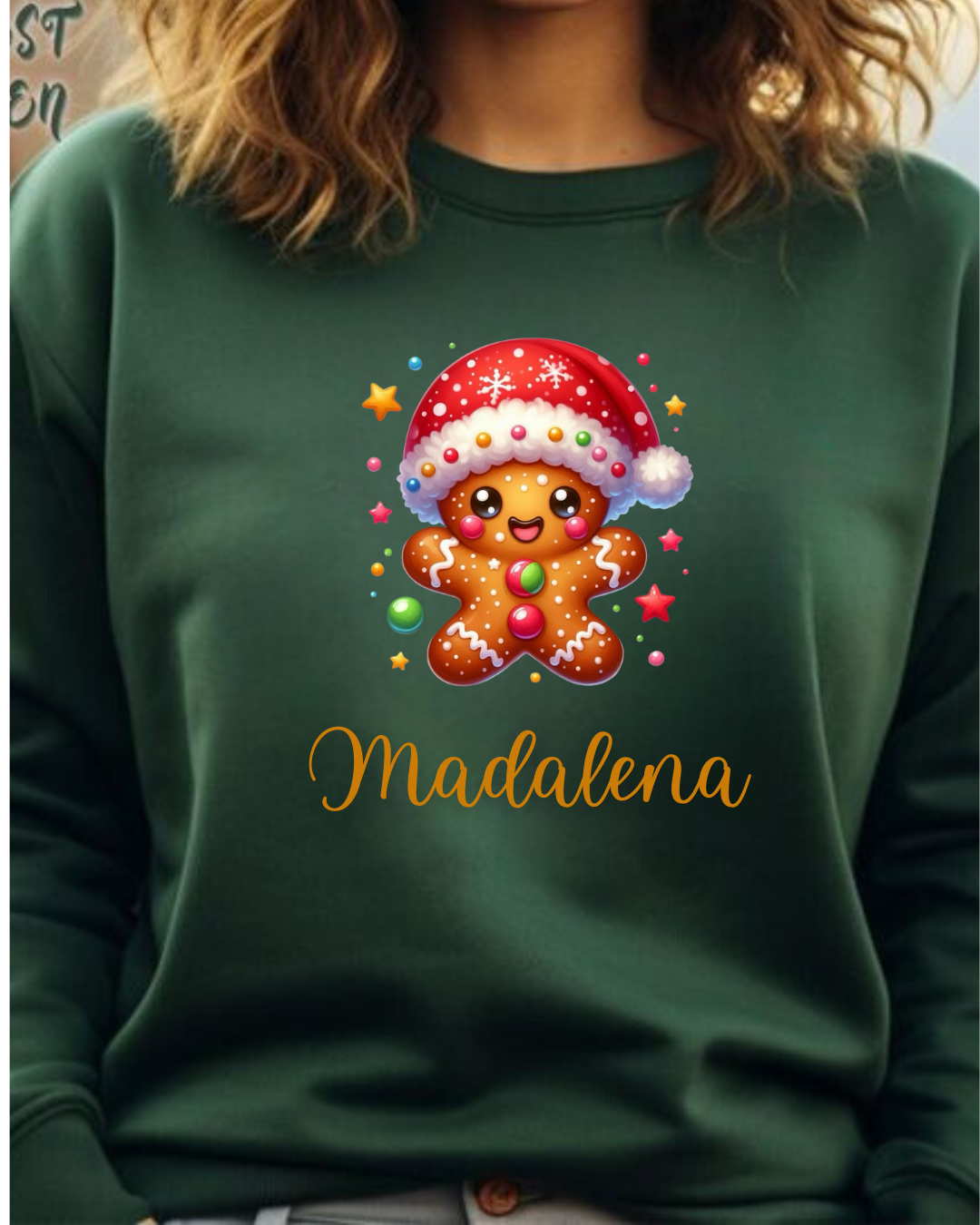 Sweatshirt cardada Bolacha de Natal