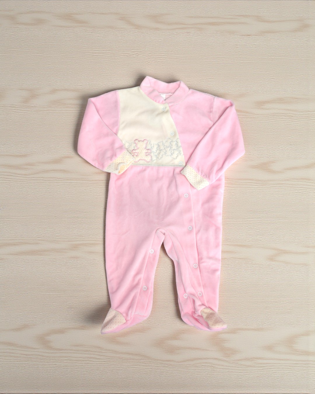 Babygrow de veludo Ursinhos bordados