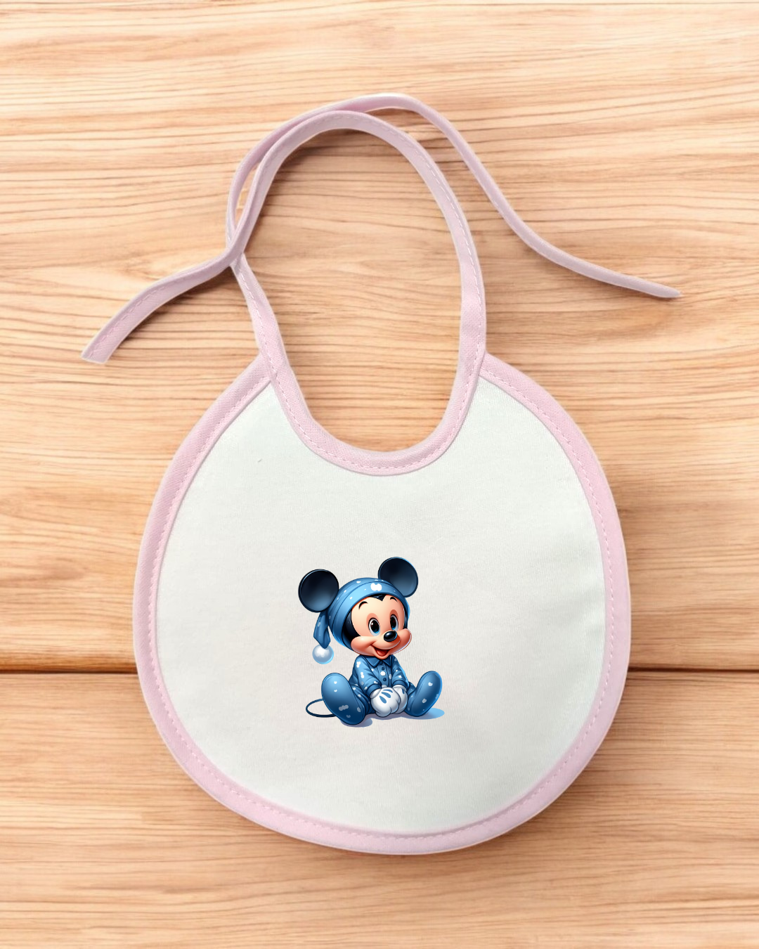 Babete impermeável redondo Mickey Pijama - 12 cores à escolha, Exclusivo Pirralhos