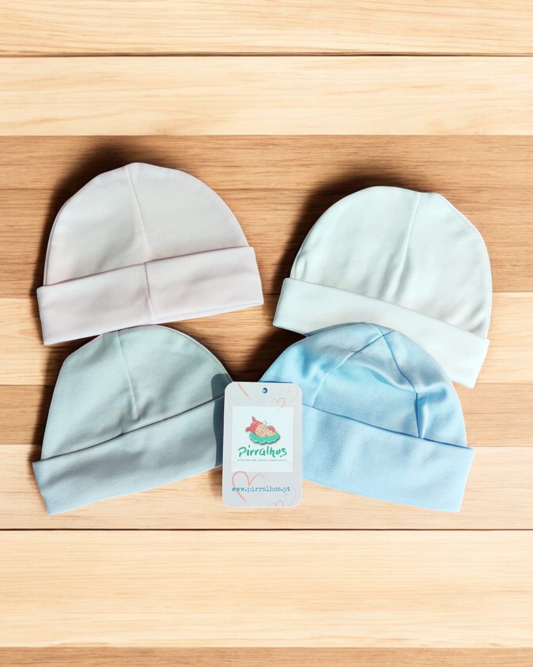 Gorro de algodão p/ recém nascido