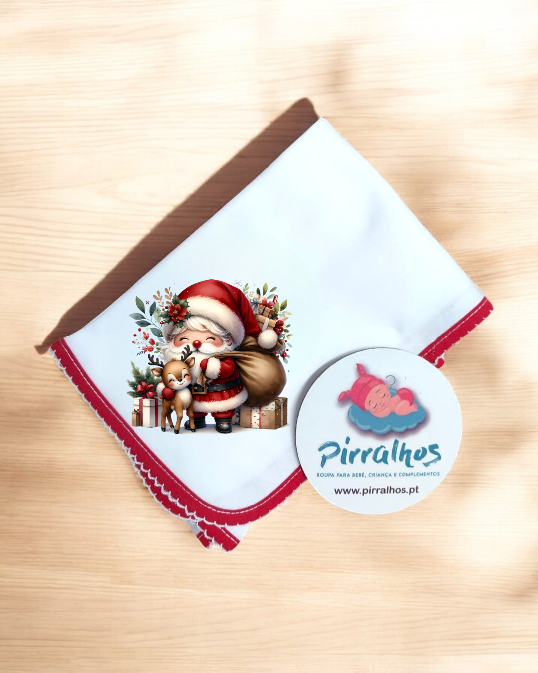 Fralda de algodão Pai Natal - EXCLUSIVA PIRRALHOS - 14 cores à escolha