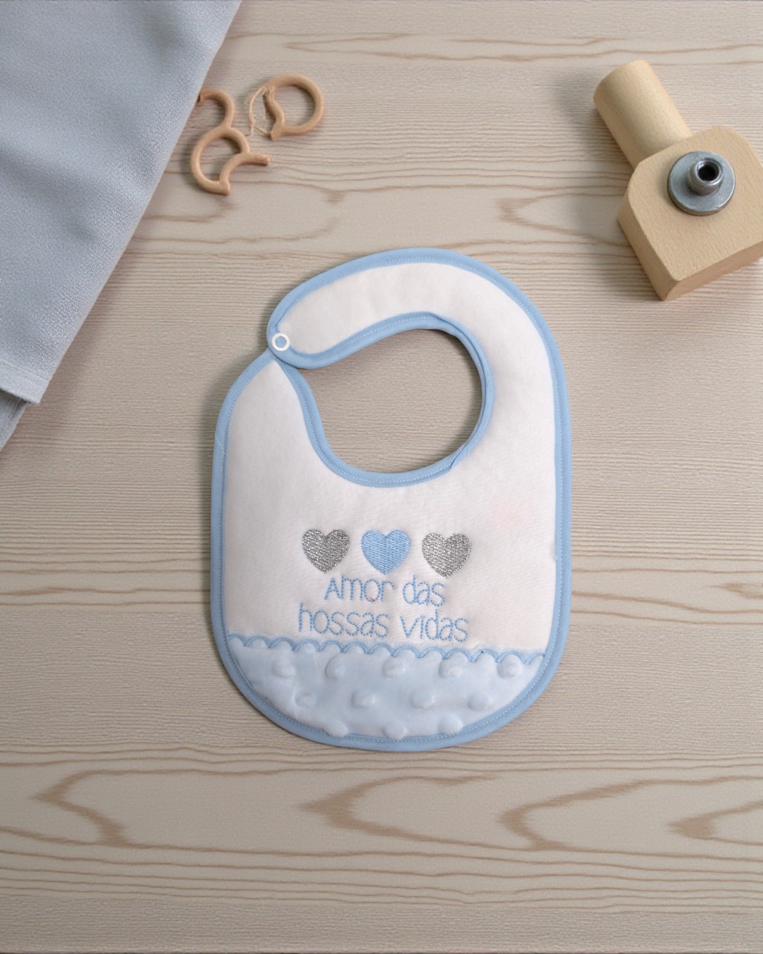 Babete impermeável Amor das nossas vidas