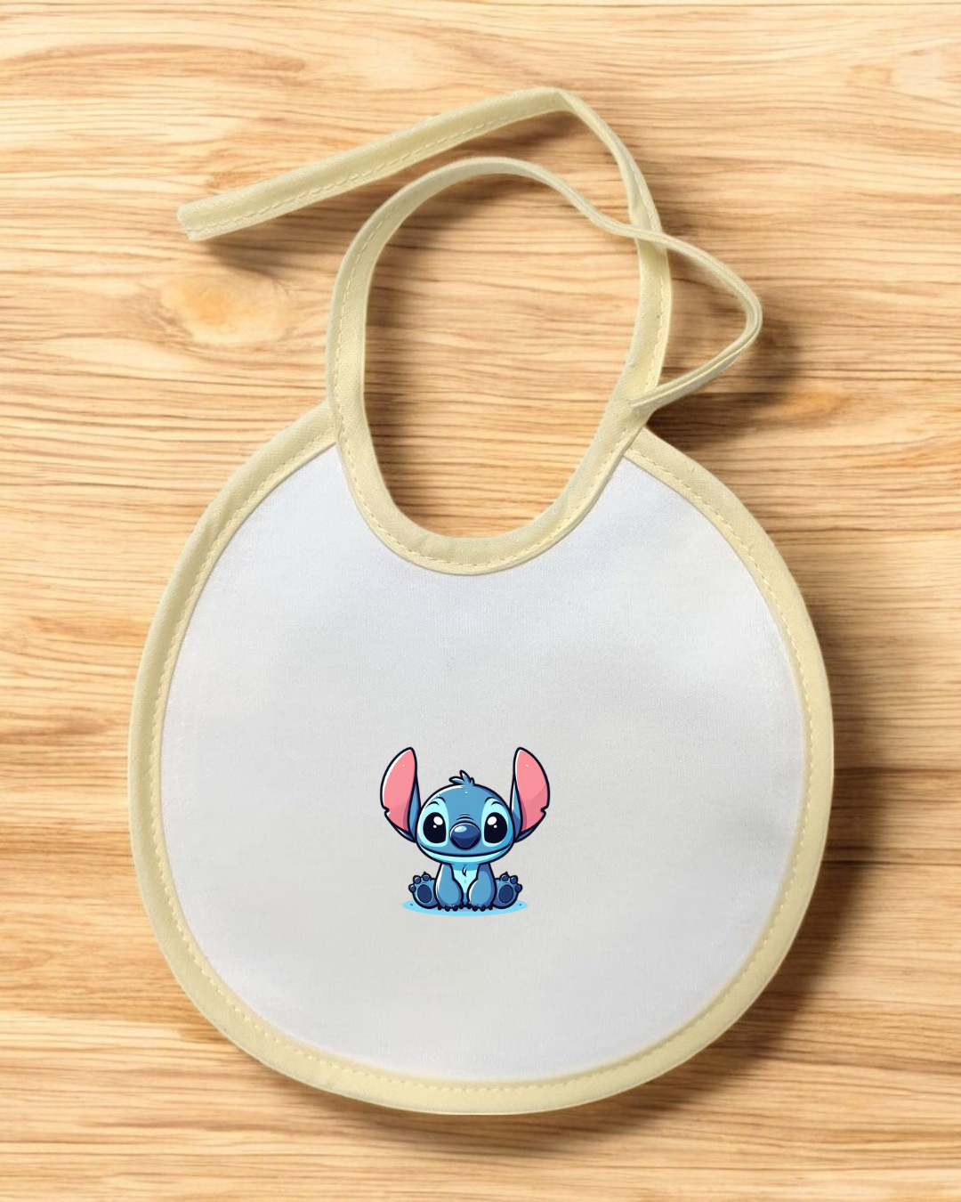 Babete impermeável redondo Stitch - 12 cores à escolha, Exclusivo Pirralhos