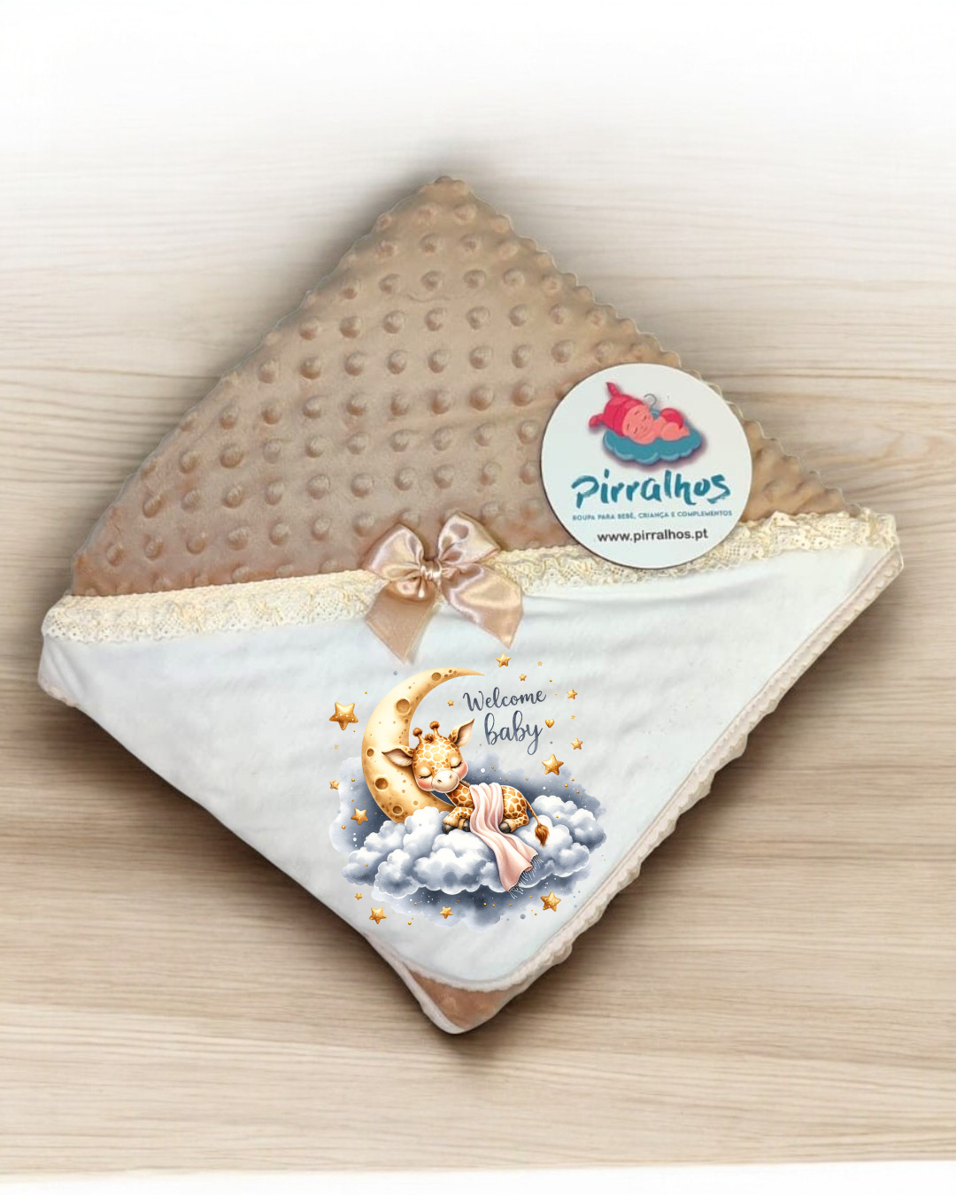 Manta Pipoca Welcome Baby - Exclusivo PIRRALHOS - 8 Cores à escolha