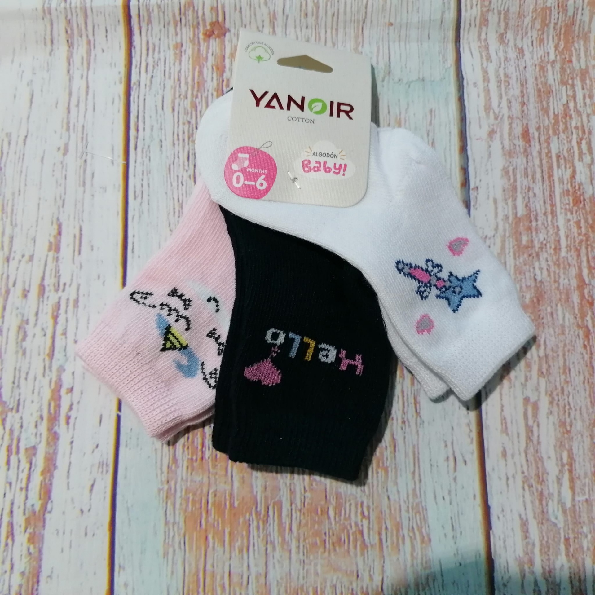 Meias de bebé - pack de 3 pares