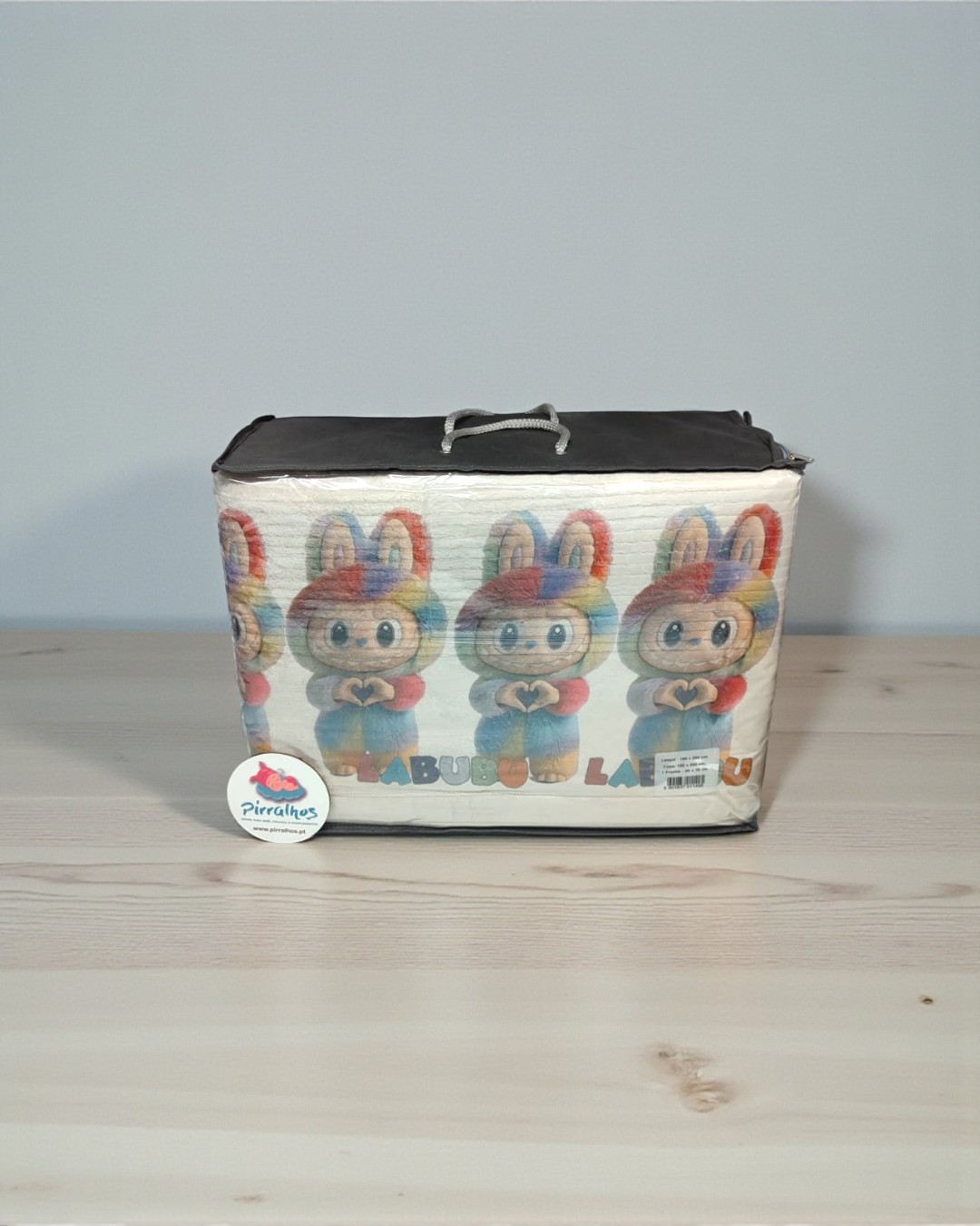 Lençóis de coralina Labubu   - cama até 105cm de largura