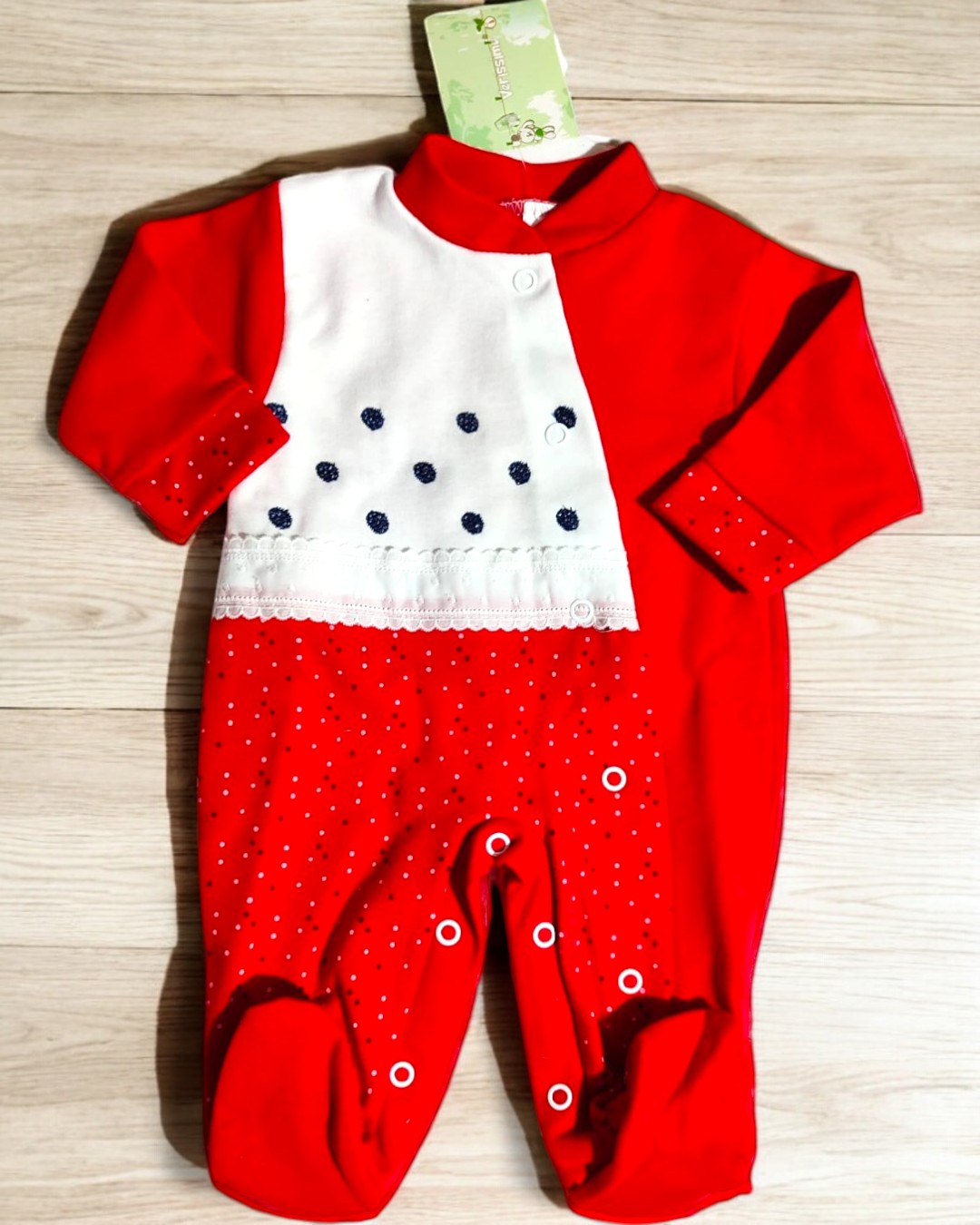 Babygrow de algodão Bolinhas