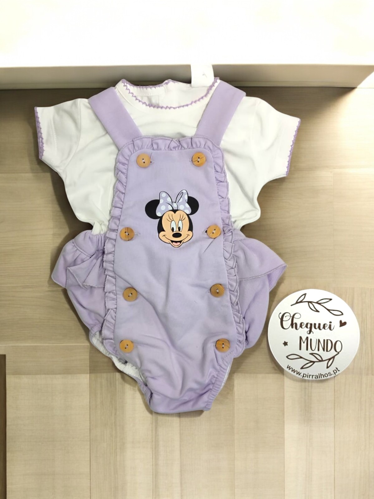 Conjunto Jardineira Fofo Minnie