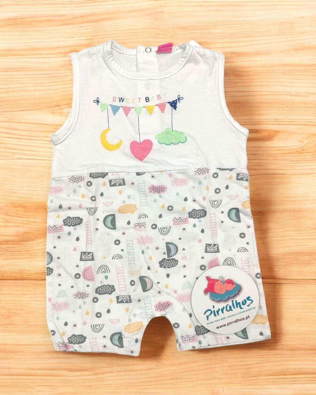 Pijama / macacão de manga cava  Sweet Baby