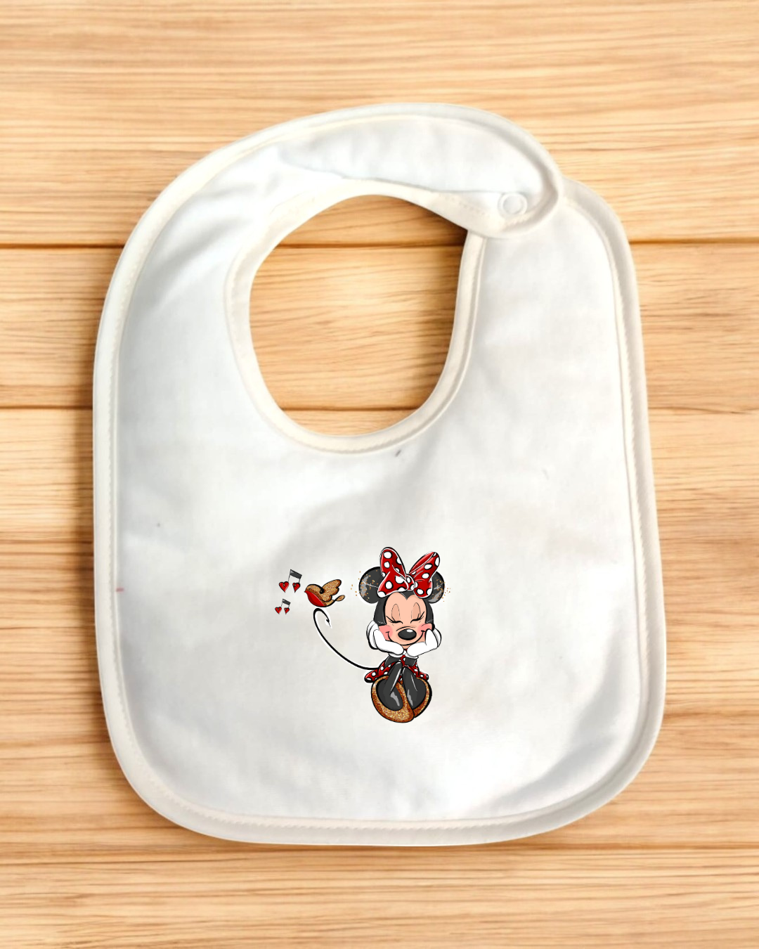 Babete impermeável Minnie Música - 15 cores à escolha, Exclusivo Pirralhos