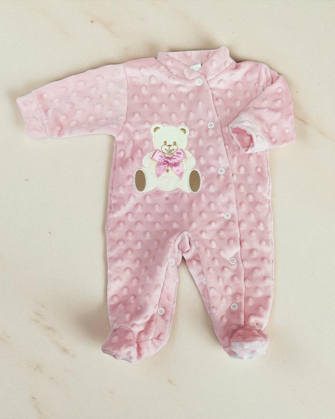 Babygrow de veludo Pipoca Urso grande