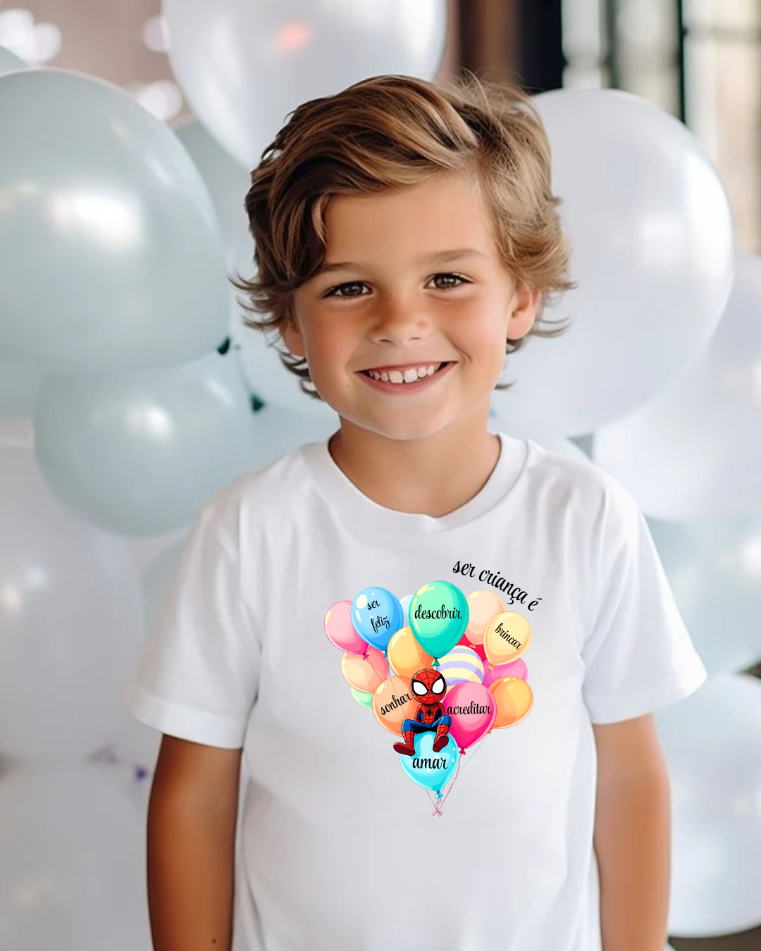 Body ou T-shirt - Ser criança é... (com homem aranha)