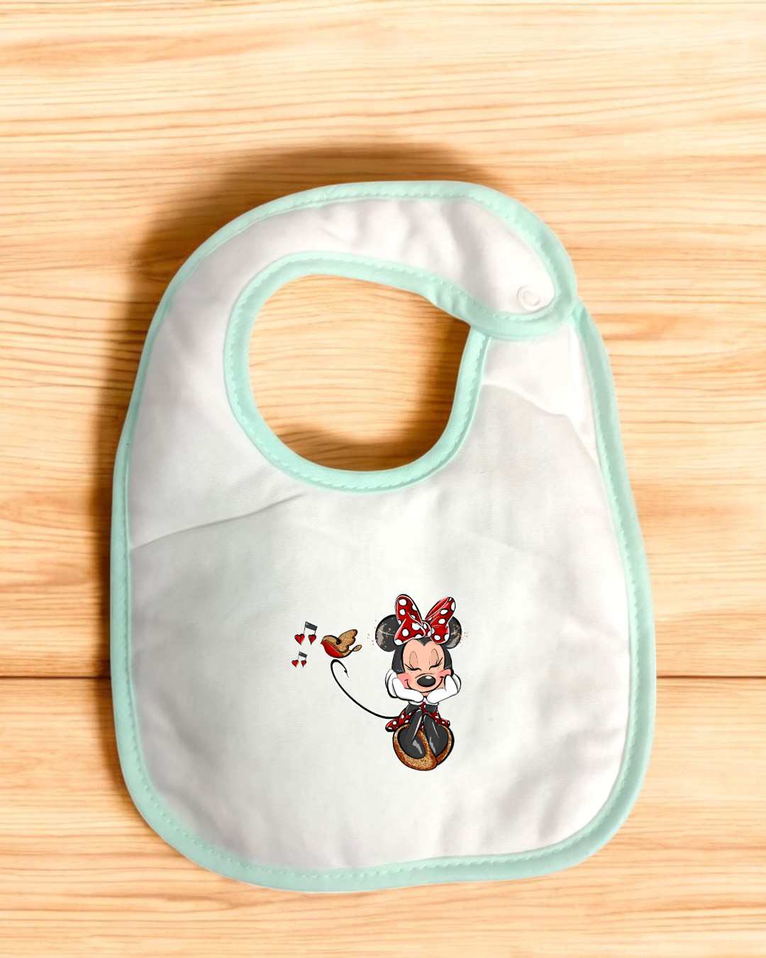 Babete impermeável Minnie Música - 15 cores à escolha, Exclusivo Pirralhos