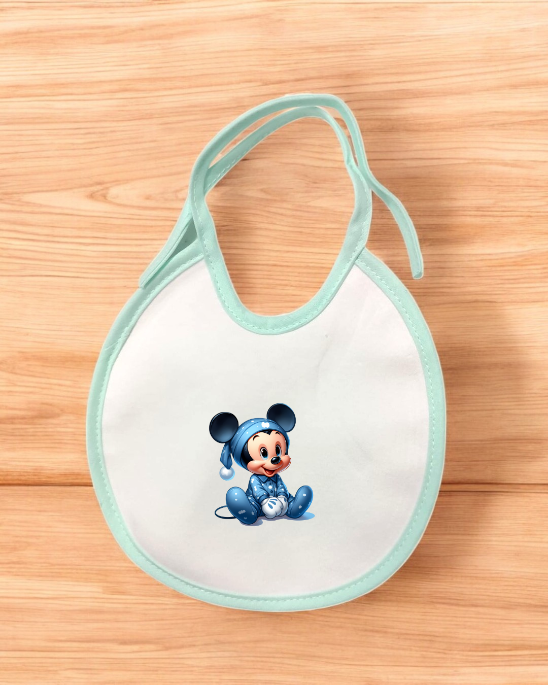 Babete impermeável redondo Mickey Pijama - 12 cores à escolha, Exclusivo Pirralhos