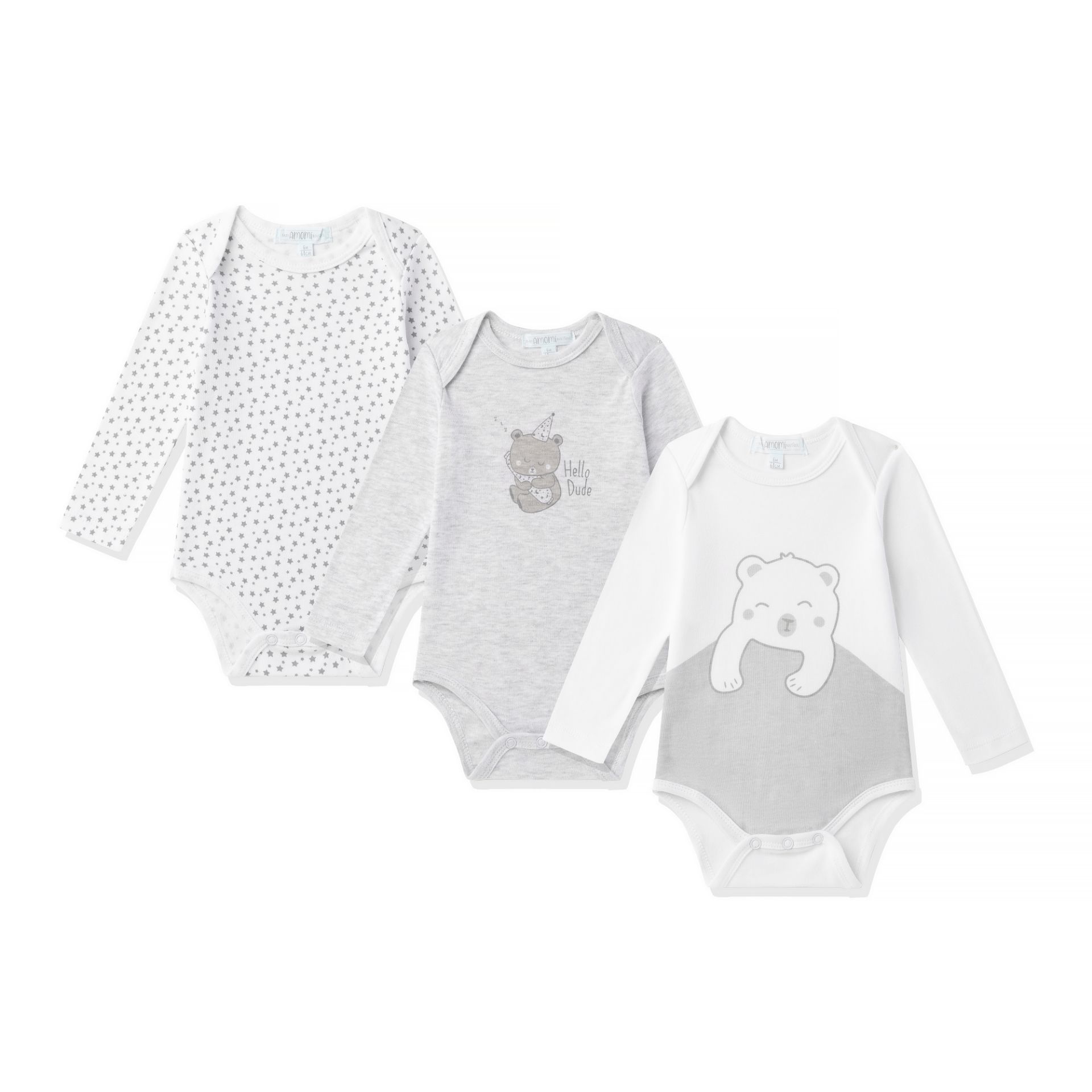 Pack de 3 bodys Hello Dude